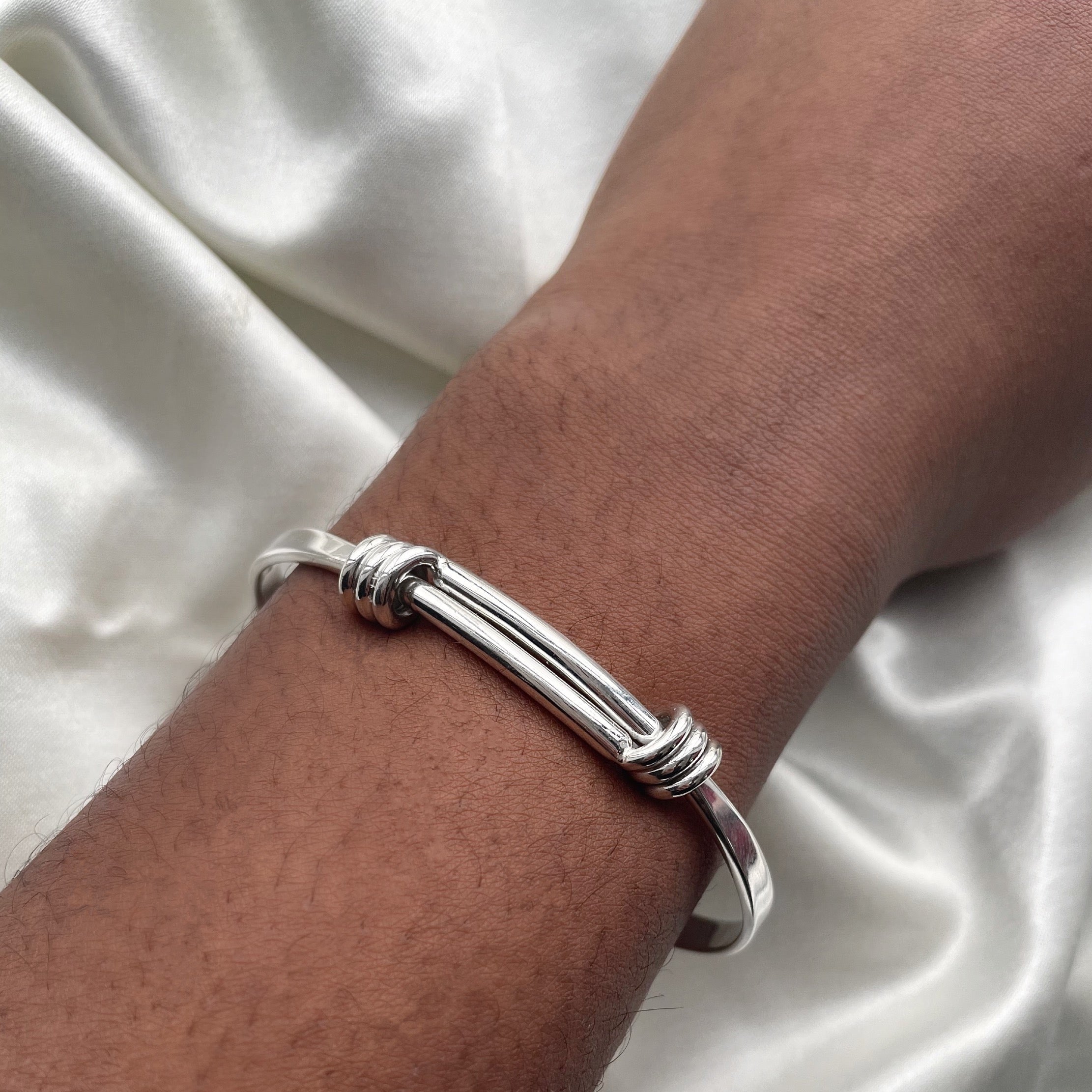 Plus size silver deals bangles