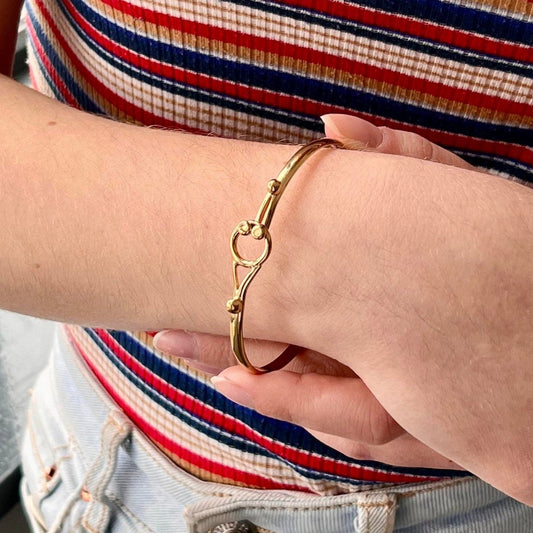 Personalized Gold Vermeil Bracelet Bangle Gold Bangle Bracelet Personalized Bangle Bracelet Gold Vermeil Bracelet Bangle Christmas Gift