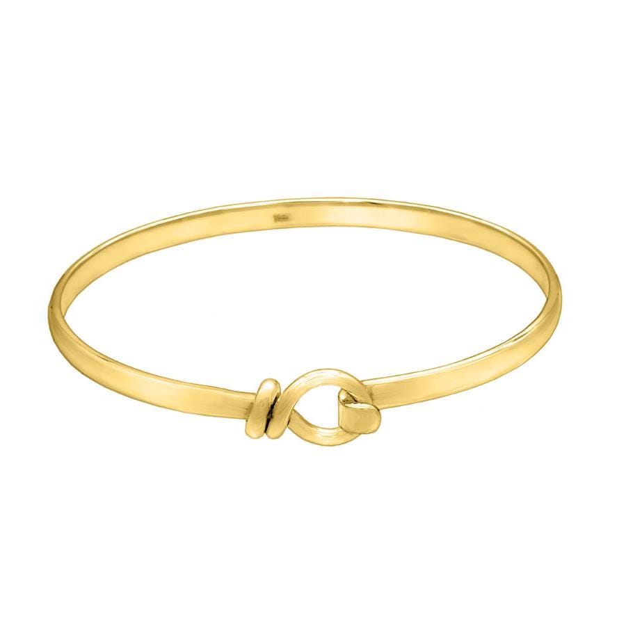 Vermeil Gold Bangle Chain offers Statement Bracelet