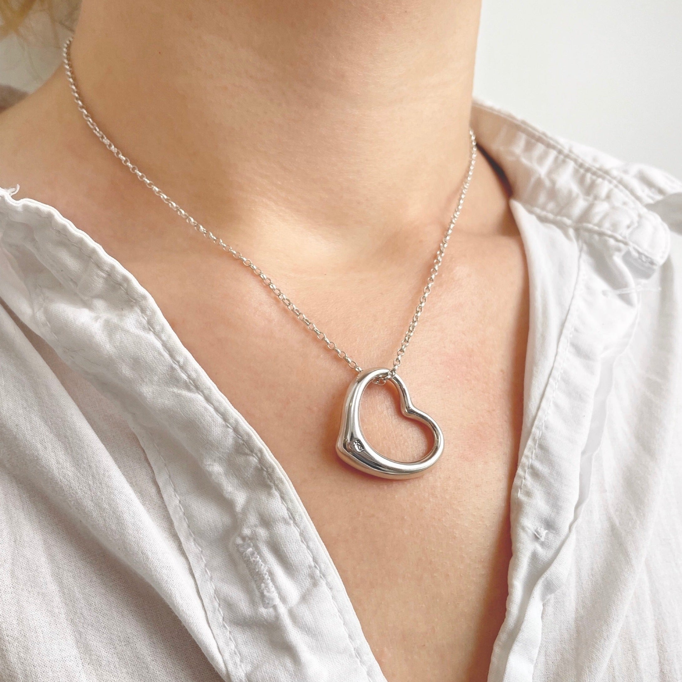 Solid silver locket and on sale chain