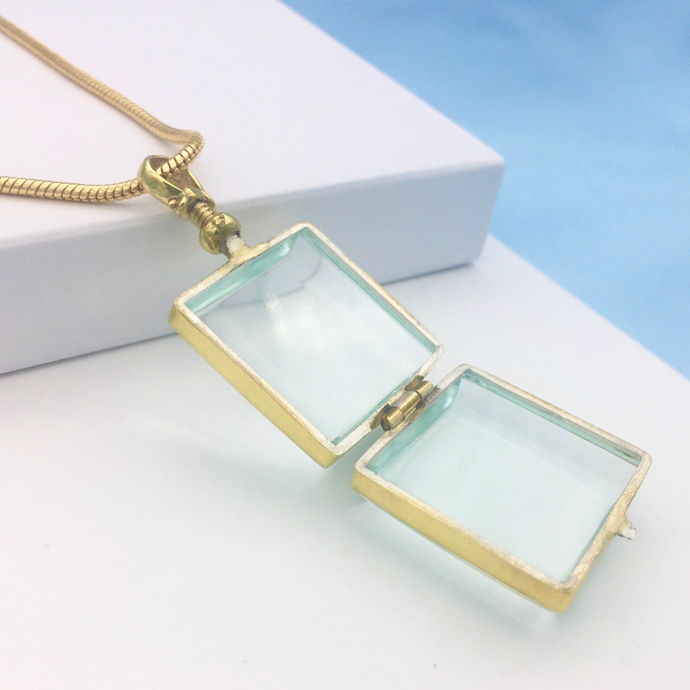 Square locket hot sale