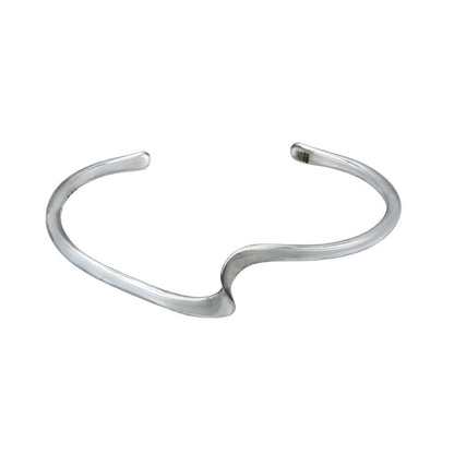 Swoosh Cuff Handcrafted Solid Sterling Silver Bangle - Mon Bijoux - Mon Bijoux