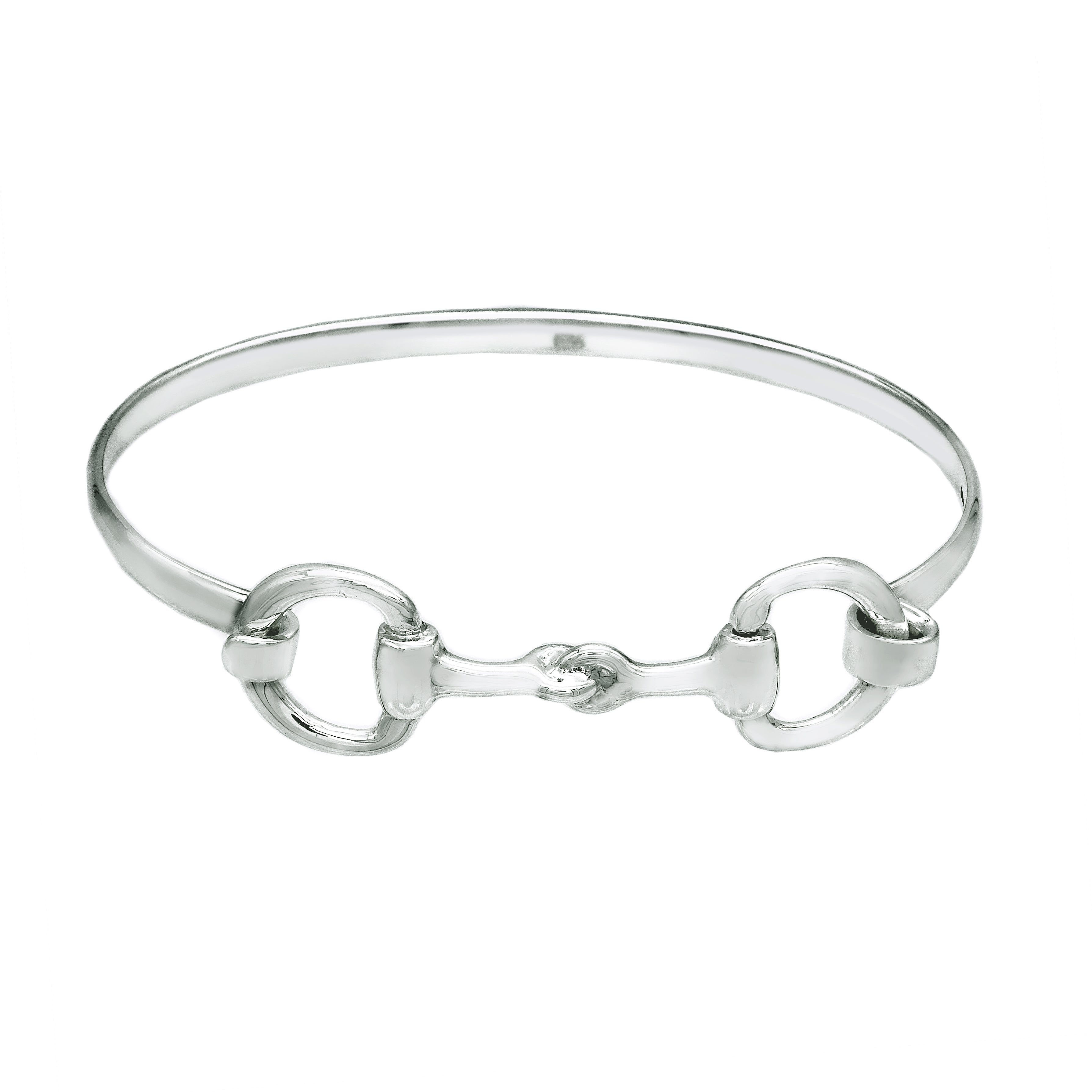 Sterling Silver Horse Bit Design Unisex factory Bangle Bracelet